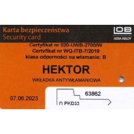 Usługa dorobienia oryginalnego klucza LOB Hektor