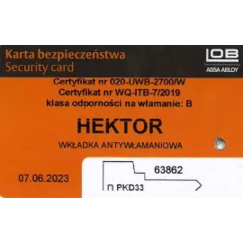 Usługa dorobienia oryginalnego klucza LOB Hektor