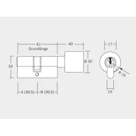 WKŁADKA Z GAŁKĄ WINKHAUS RPS