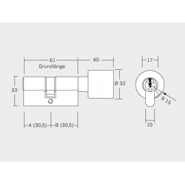 WKŁADKA Z GAŁKĄ WINKHAUS X-tra