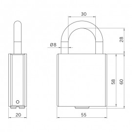 Kłódka elektroniczna Winkhaus BlueCompact 85