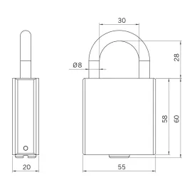 Kłódka elektroniczna Winkhaus BlueCompact 85