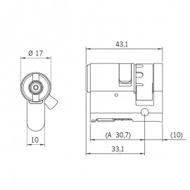 Półwkładka elektroniczna Winkhaus BlueCompact 02