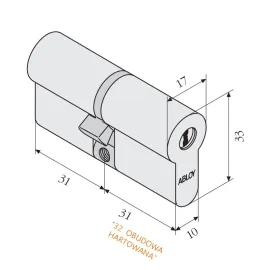 WKŁADKA CY322 ABLOY PROTEC2