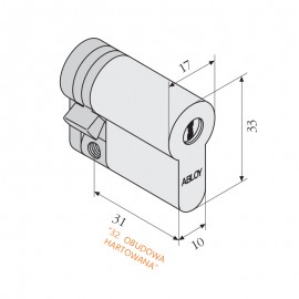 Półwkładka  CY321 ABLOY PROTEC2