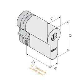 PÓŁWKŁADKA CY321 ABLOY PROTEC2