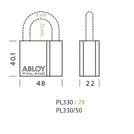 KŁÓDKA PL330T ABLOY PROTEC2