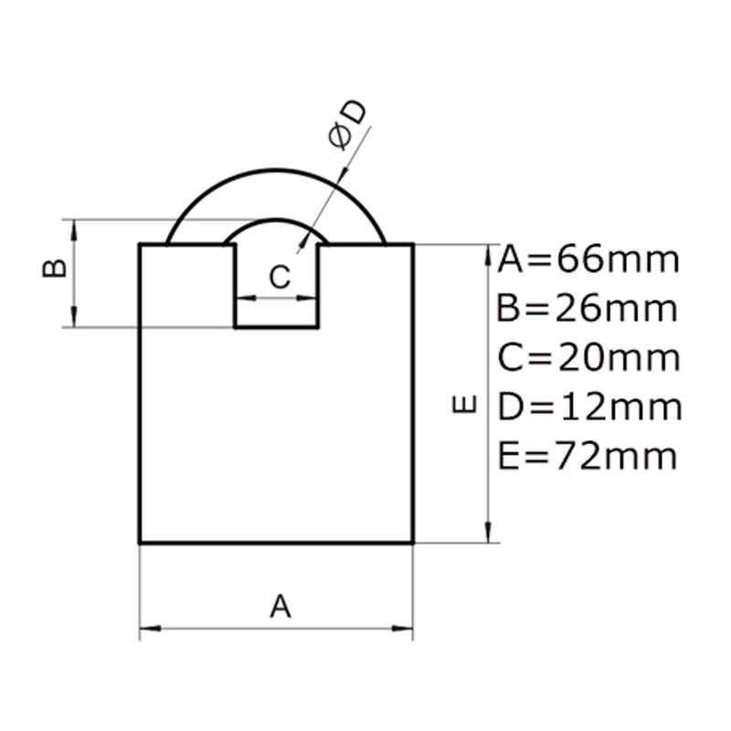 Kłódka atestowana LOB GRANIT 2