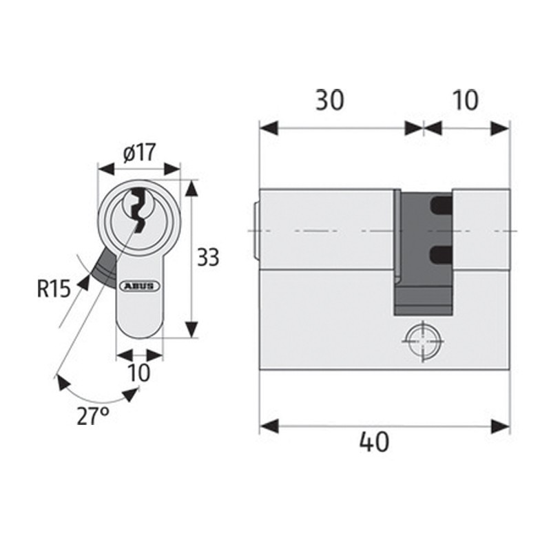 Półwkładka ABUS Standard